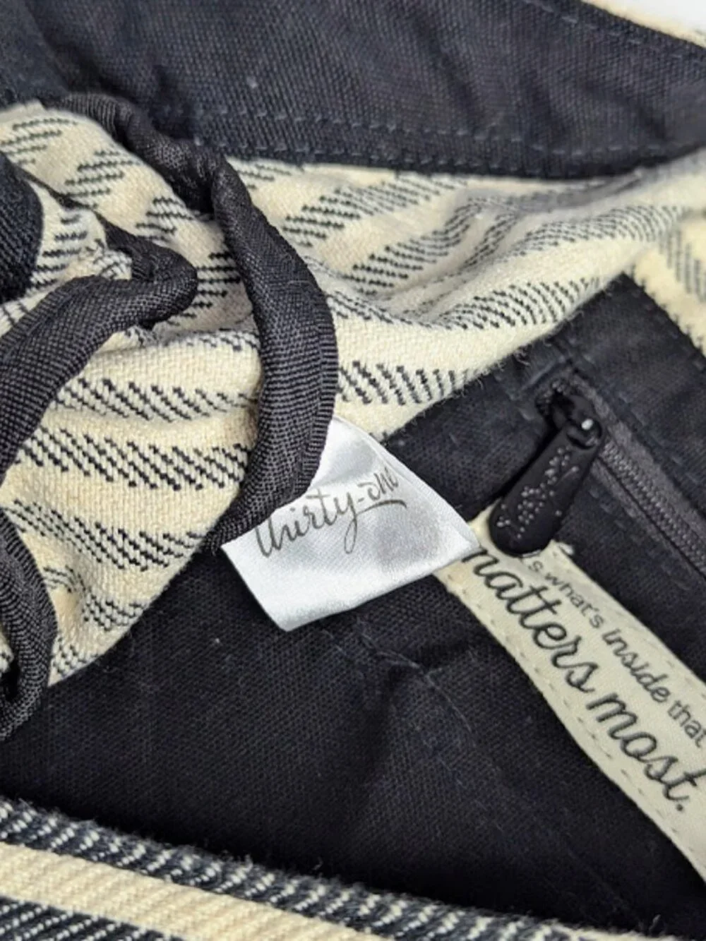 Thirty-One Retro Metro Twill Stripe Hobo Bag